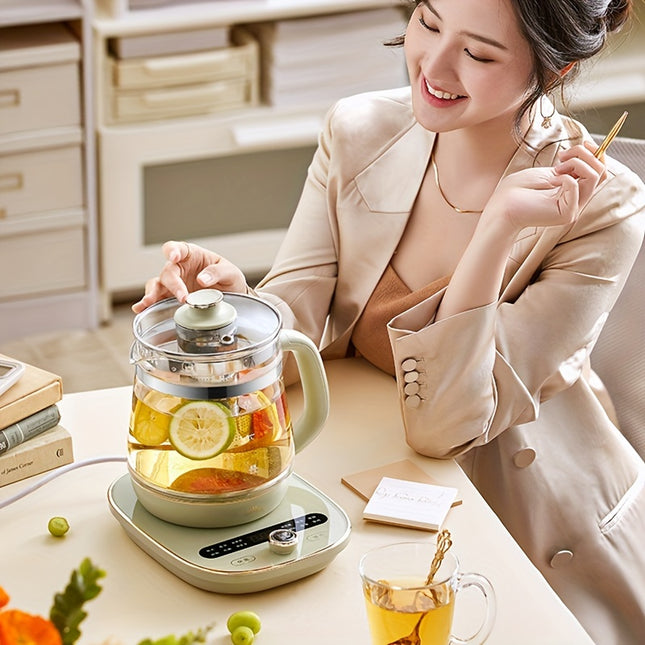 Bear Health-Care Tea Maker And Kettle, 9-In-1 Programmable Brewing Master, 1.5 Liters, Spruce Blue