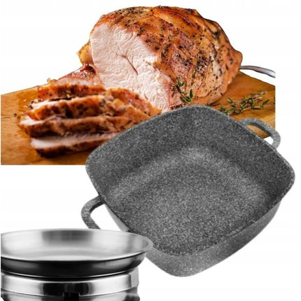 8pcs Pot Set  with Marbled Coating  Cooking Pot  with Lid | Non-Stick Coating  Induction