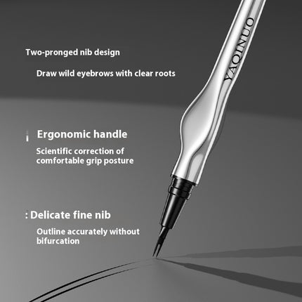 Two Fork Eyebrow Pencil Waterproof Sweat-proof Wild Eyebrow Eyeliner