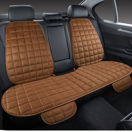 Car Seat Cushion with Crystal Plush Backrest, Suitable for All Seasons, Providing Warmth And Comfort