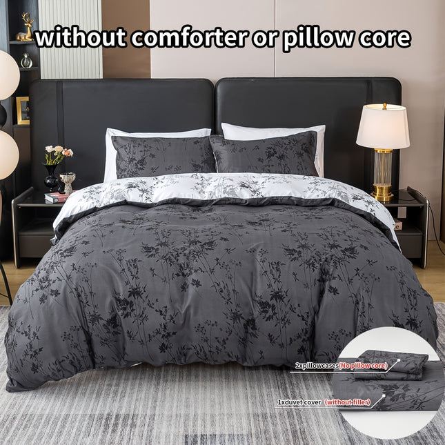 3pcs Polyester Duvet Cover Set (1*Duvet Cover + 2*Pillowcase, Without Core)