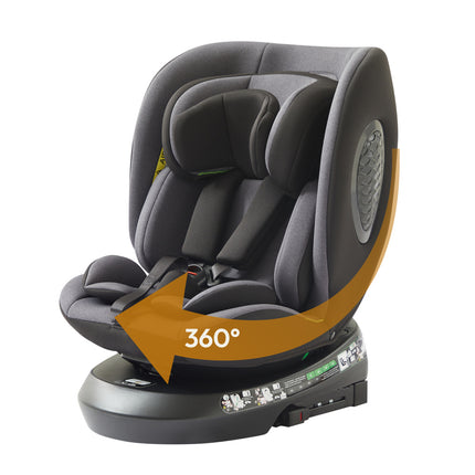 Mobelys Auto Child ISOFIX 0-36 Kg, I-Size 40-150 Cm, 360° Rotatable, Adjustable Reclining Position,