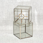 Round Hole Tin Silver / 8x8x16cm