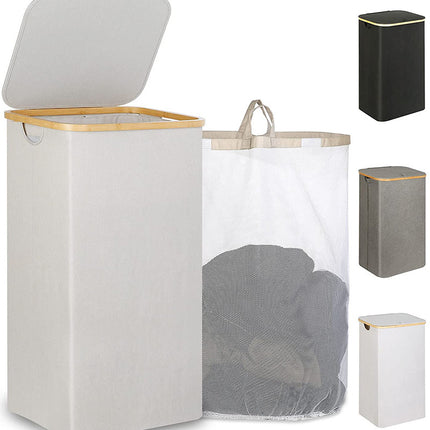 Household Oxford Cloth Foldable Laundry Basket With Lid