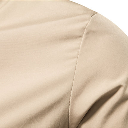 Men's Striped Zip-up Jacket With Pockets Fashion Casual Outerwear Sports Baseball Clothing Spring And Fall