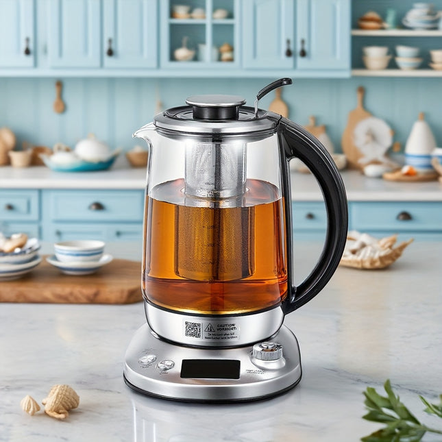 Electric Tea Kettle, 9 Temperature Control Presets Glass Kettle, 1200W Tea Pot with Removable Infuser