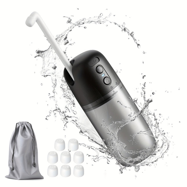 Electric Portable Bidet for Travel & Home, 230ml Tank, 3 Pressure Modes, 8 Nozzles