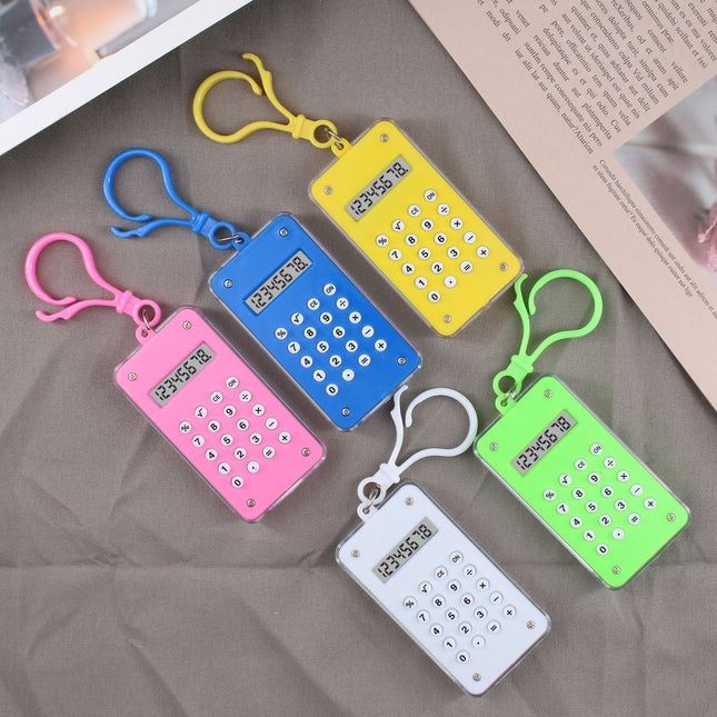 Student Mini Calculator Maze Color Keychain