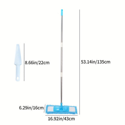 Wet and Dry Chenille Cleaning Flat Mop | Household Mop for Wooden Boards, Tile Floors, and Windows