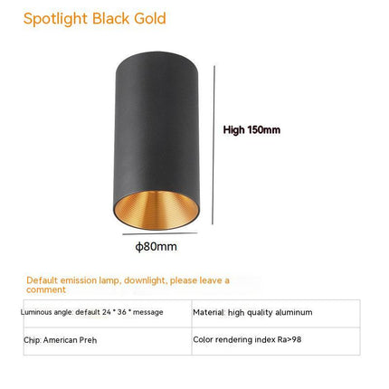 Thigh High Anti-glare Punch Free Ceiling Living Room Aisle Surface Mounted Spotlight