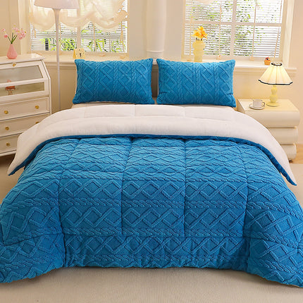 1pc Comfortable Soft Milk Fleece Warm Winter Quilt - Thickened Soft Plush Comforter