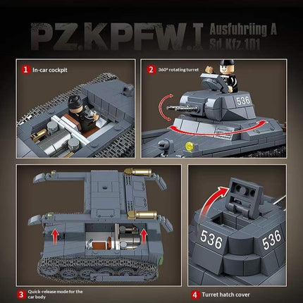 Building Block No.1 Tank Model Assembly Toy