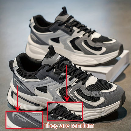 Men's Durable Lightweight Cushioned Support Road Running Shoes - Low-Top Breathable Sneakers
