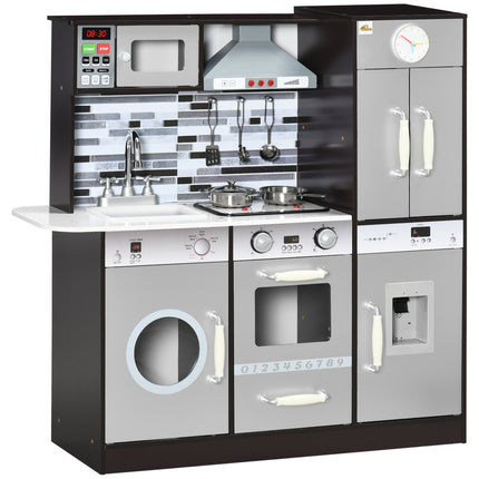 Kids Kitchen Playset with Washing Machine,