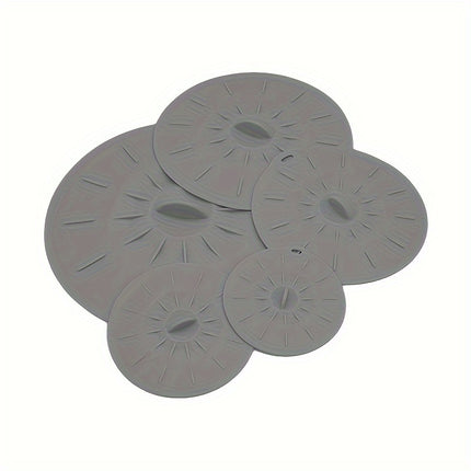 5-Piece Set of Reusable Silicone Microwave Lid Covers