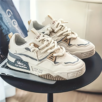 [sneakers] Men'S Casual Training Skate Shoes, Available in Larger Sizes with Stylish Laces,