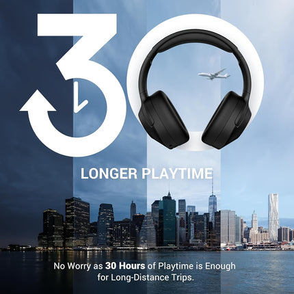 Headphones Wireless Headphones with Microphone Deep Bass, Hi-Fi Audio, Memory Foam Ear Cups,