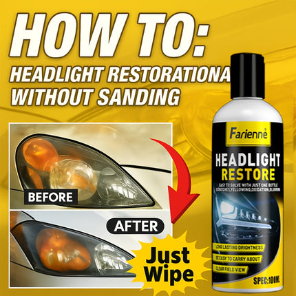 Professional Headlight Restorer - Remove Yellowing, Oxidation & Foggy Car Headlights