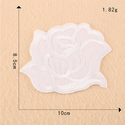 Computer Embroidery Black And White Roses Hotel Bed Sheets