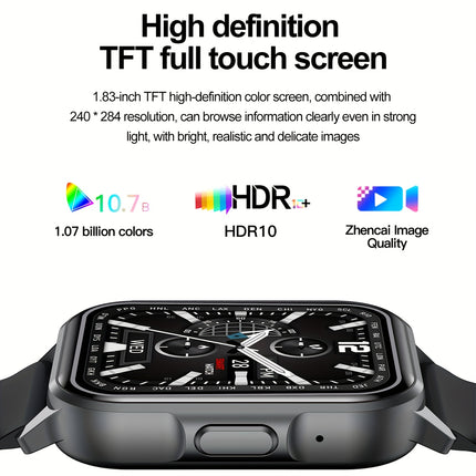 2025 new smartwatch, Men's full touch screen sports and fitness watch, IP67 waterproof wireless