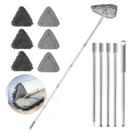 80-Inch Extra-Long Ceiling & Floor Mop Set with 6 Reusable Pads