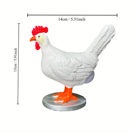 1pc Rustic Rooster Table Lamp, Resin Animal Theme Desk Light with Encaustic Finish,