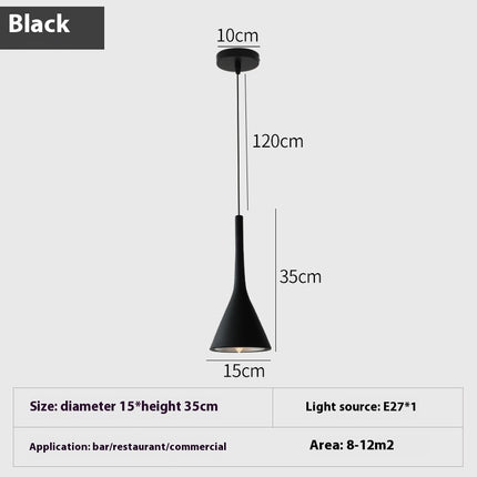 Nordic Minimalism Aluminum Horn Chandelier Restaurant Bar Lamp