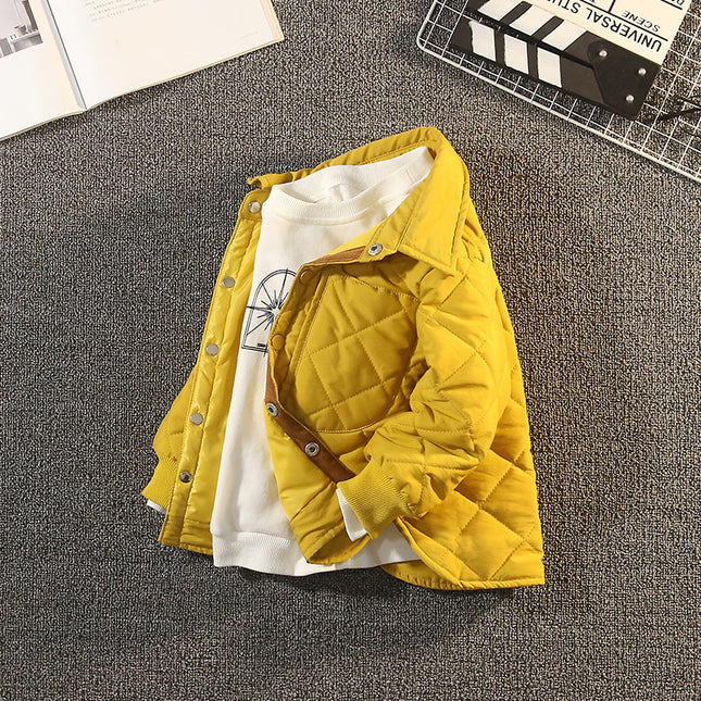 Boys Puffer Jacket Children Thin Cotton Clothing Fashionable Thickened