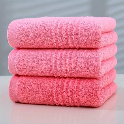 3pcs Of Pure Cotton Plain Bathroom Hand Towels, Size 40.01 * 80.01cm, Soft And Thick