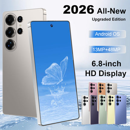 Newly Upgraded 2026 Unlocked Smartphone With Large 6.8 Inch HD Screen 8GB RAM Plus 256GB Storage