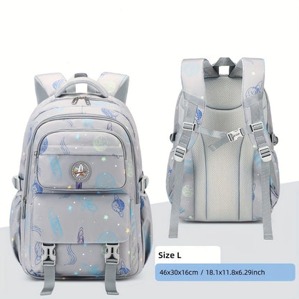 Galaxy Explorer: Sturdy, Spacious Backpack for Children - Playful Astronaut And Starry Sky Design,