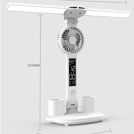Double Head Lighting LED FanTable Lamp Eye Protection Plug In Style