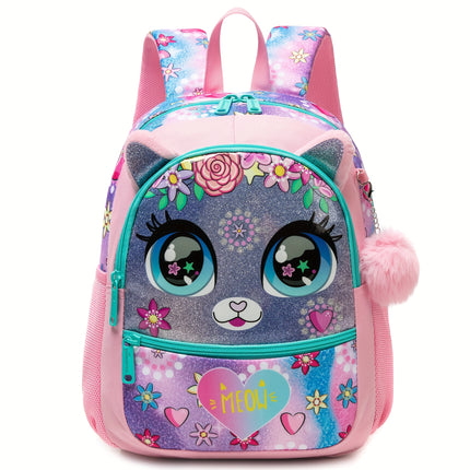 1pc Cute Animal Backpack for Girls | Aesthetic School Backpack with Adjustable Strap