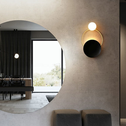 Post-modern Ring Wall Lamp Hotel Restaurant Innovative Ring Wall Lamp