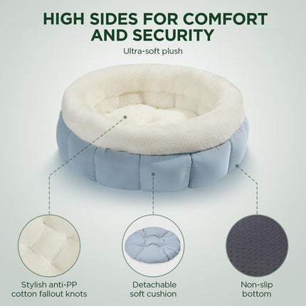 Donut Dog Beds For Small Dogs - Round Cat Beds For Indoor Cats Washable