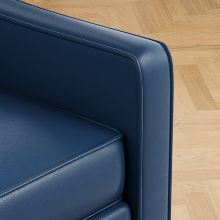 Sofa Suitable for High-Traffic Areas & Pet-Friendly - Slipcovered Synthetic Leather Couch