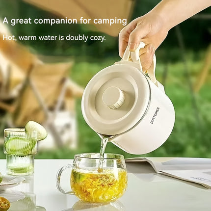 Stainless Steel Electric Kettle  Foldable Design, Suitable for Hotel Accommodation