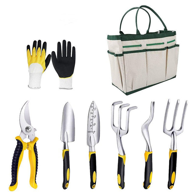 Aluminum Alloy Garden Shovel Outdoor Tools 8 - piece Set - GARDIWALL