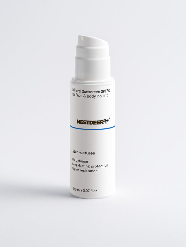 Mineral Sunscreen SPF30 for Face & Body, no tint