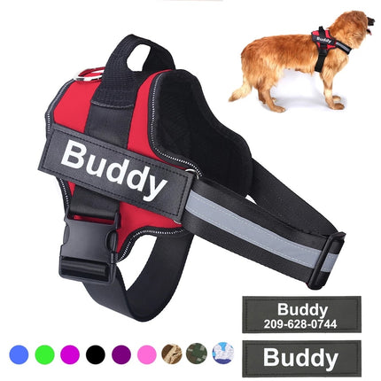 Personalized Dog Harness NO PULL Reflective Breathable...