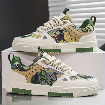 Men'S Retro Oil Painting Sneakers