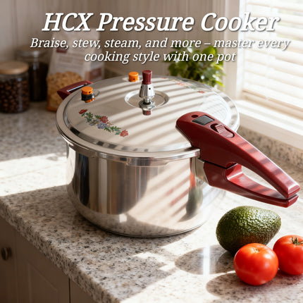 9L Unique Print Design, Multi-Size Large Capacity Extra Thick Super Safe Stainless Steel Multi-Layer Fast Cooking