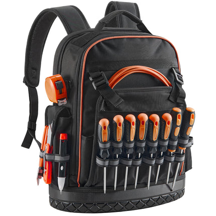 Tool Backpack 64 Pockets Tear-resistant Jobsite Backpack for Electrician