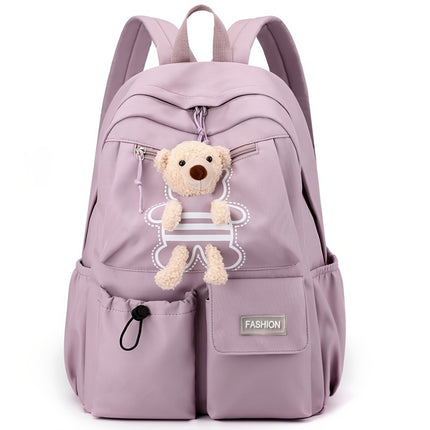 Unisex Backpack School Bag with Adjustable Straps, Multiple Compartments & Zipper Closure,