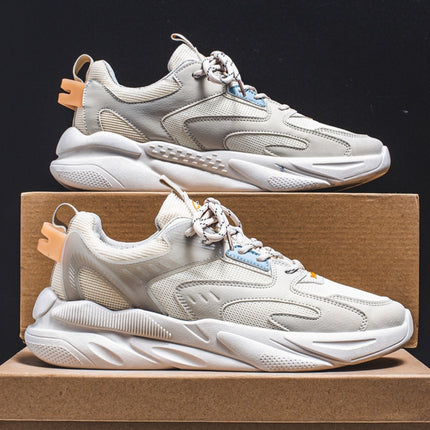 Men'S Lightweight Breathable Slip-Resistant Sneakers Low-Top Sneakers with Arch Support
