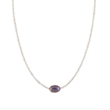 Artistic Vintage Bead Necklace Natural Freshwater Pearl