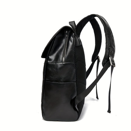 Solid Color Large Capacity Men'S Business Casual Retro Commuting Travel Bag, Laptop Bag,