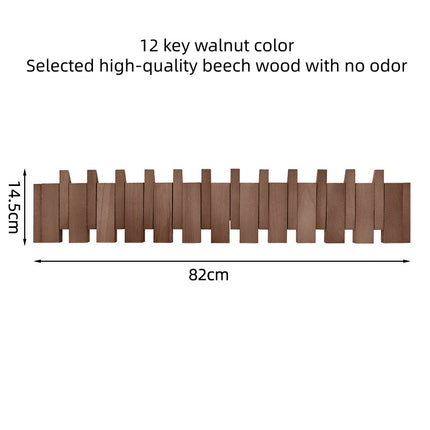 Solid Wood Simplicity Keys Clothes Hook Wall Home Door Hallway Hanger Punch-free