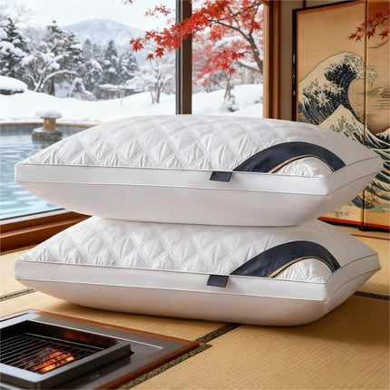 A Pair of Premium Sleep Pillows Designed for Neck Support, Plush And Cozy, Machine Washable,
