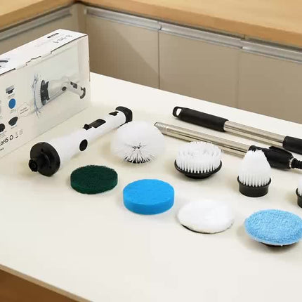 Electric Cleaning Brush, Long Brush for Cleaning Car, 8in 1 & 6in 1 Multiple Accessories